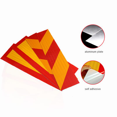 Red Yellow Twill Trailer Aluminum Rear Marking Plate Reflector Chevron Sticker Material Reflective Tape