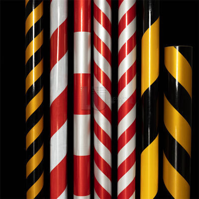 Υψηλής έντασης Κίτρινο Μαύρο Διπλό Χρώμα Ανακλαστική Φύλλο Αυτοκόλλητη Ταινία Μηχανικής για Προειδοποίηση Τροχαίας