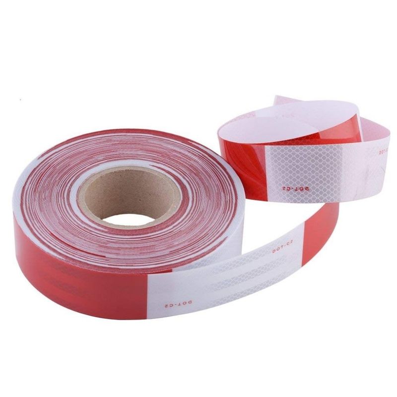 PVC / PET / Ακρυλική προσαρμοσμένη ανακλαστική ταινία για υψηλή ορατότητα Συσκευή 1 ρολό/κουτί
