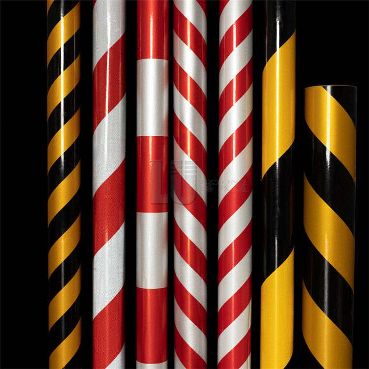 Διαγώνια ανακλαστική ταινία Κόκκινη και λευκή ανακλαστική ταινία Προειδοποιητική ταινία ασφάλειας κυκλοφορίας Κίτρινη και μαύρη ανακλαστική ταινία