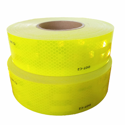 Reflective Fluorescent Yellow Lime Green High Intensity Diamond Grade Prismatic Reflective Tape For Truck